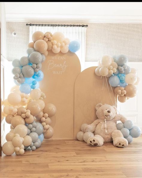 Charlie’s of Lincroft (@charliesoflincroft) • Instagram photos and videos Small Balloon Clusters, Deflated Balloon, Balloon Flower Decorations, Beary First Birthday, Teddy Bear Baby Shower Theme, Baby Boy Decorations, Bear Baby Shower Theme, Balloon Clusters, Birthday Lights