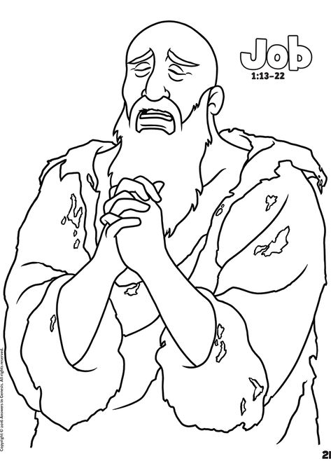 Job Bible, Free Bible Coloring Pages, Bible Coloring Sheets, Sunday School Coloring Pages, Bible Worksheets, Book Of Job, Preschool Bible, Bible Coloring Pages, Bible Characters