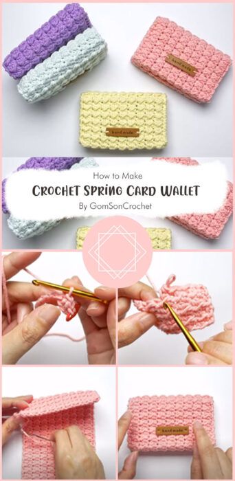 7 Best Wallet Free Crochet Pattern Ideas - Carolinamontoni.com Wallet Pattern Free, Crochet Zig Zag, Crochet Quotes, Coin Purse Pattern, Crochet Wallet, Crochet Coin Purse, Patterns Simple, Crochet Mobile, Crochet Pouch