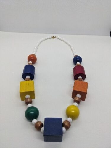 Etsy Necklace, Wood Necklace, Fit Inspo, Flea Market, Vintage Necklace, Multi Colored, Color Blocking, Necklace Etsy, Necklaces