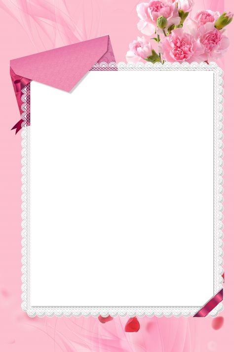 lace,ribbon,pink,warm,no,mothers day,envelope,simple,carnation Pita Merah, Mother's Day Background, Pink Background Images, Floral Border Design, Pink Carnations, Carnation Flower, Wallpaper Photos, Birthday Frames, Wallpaper Image