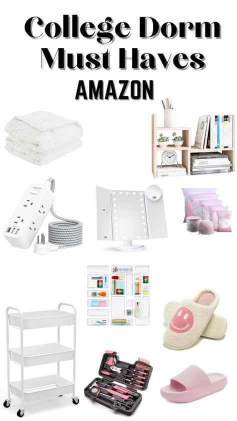 Amazon Dorm Room Must Haves, College Must Haves From Amazon, Amazon Must Haves College, What To Buy For College Dorm, Amazon Dorm Must Haves, College Dorm Amazon Finds, Dorm Must Haves, Best Places To Buy Dorm Stuff, College Items Needed