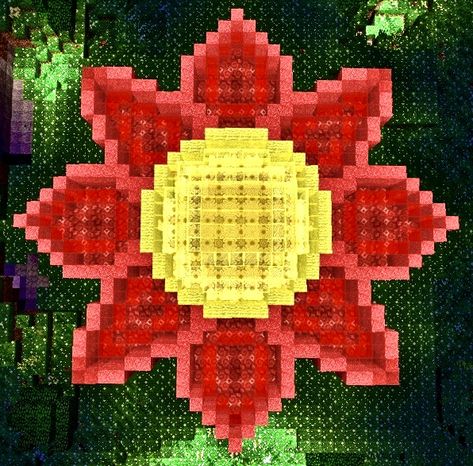 Flower shaped house with glowing roof #floral Minecraft Lotus Flower Build, Minecraft Big Flowers Build, Big Minecraft Flowers, Minecraft Lotus Flower, Minecraft Big Flowers, Minecraft Giant Flowers, Minecraft Flowers Build, Flower House Minecraft, Minecraft Flower Build