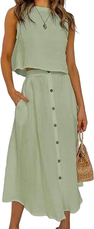 Chaleco Casual, Sleeveless Suit, Maxi Rok, Button Skirt, Cotton Linen Dresses, Sleeves Clothing, Weave Style, Vestido Casual, Sleeveless Crop Top