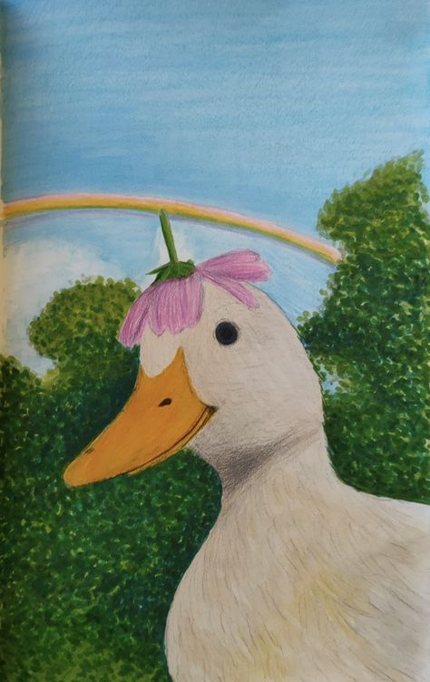 Duck Painting Acrylic, Duck Painting Easy, Aflac Duck, Acrylic Animals, Duck Watercolor, Duck Painting, Tray Ideas, Little Duck, Cute Doodle Art