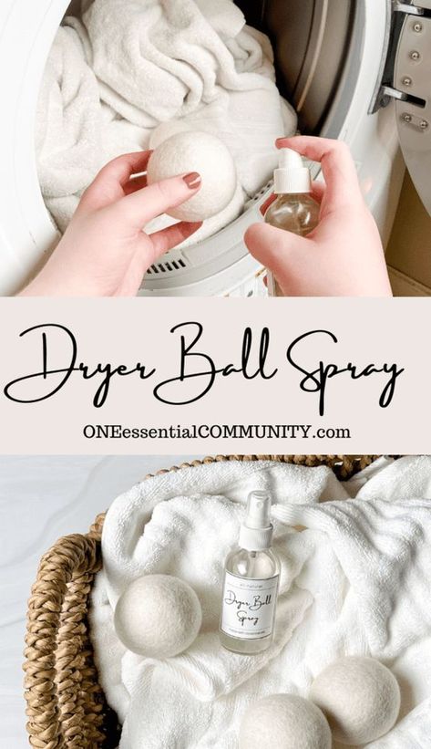 Dryer Ball Spray, Diy Dryer Balls, Scent Recipes, Mowed Lawn, Essential Oils For Laundry, Homemade Cleaning Supplies, Essential Oil Diffuser Blends Recipes, Essential Oils Cleaning, Homemade Cleaning Products