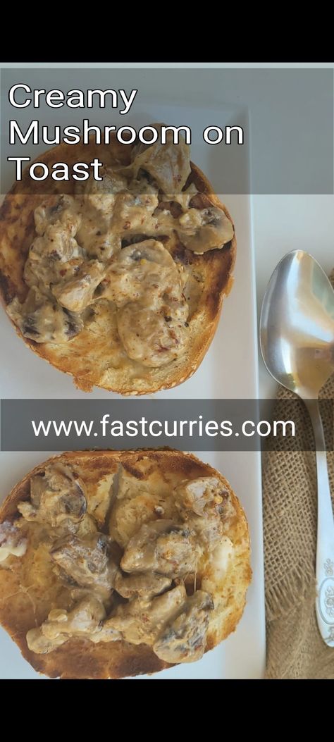 Juicy mushrooms on toast or bagels will make your breakfast easy and quick Mushroom For Breakfast, Creamed Mushrooms On Toast, Creamed Mushrooms Recipes, Mushrooms On Toast Recipe, Creamy Mushroom Toast, Breakfast Mushroom Recipes, Mushroom Toast Recipe, Mushroom On Toast, Mushrooms On Toast