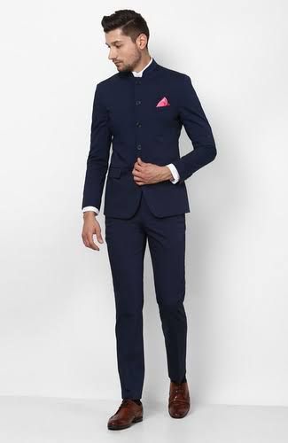 Reception Mens Outfit Indian, Bandgala For Men Navy Blue, Outfit For Reception Indian Men, Shoes For Jodhpuri Suit, Indian Men Suit, Bandhgala Suit Men Engagement, Suits For Engagement Men, Men Reception Outfit, Men Traditional Wear Indian Mens Fashion