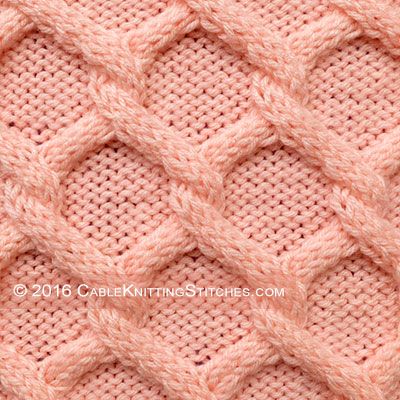 Cable Knitting Stitches » Diamonds Cable stitch - multiples of 14 sts over 20 rows Cable Knitting Patterns, Knit Stitches, Cable Knitting, Knitting Instructions, Cable Stitch, How To Purl Knit, Arm Knitting, Knit Stitch Patterns, Knitting Charts