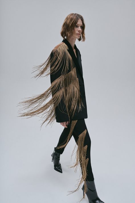 Fringe Clothing, Fringe Fashion, Stretch Crepe, Winter 2022, Black Stretch, Couture Fashion, Moda Operandi, Diy Fashion, Fashion Collection