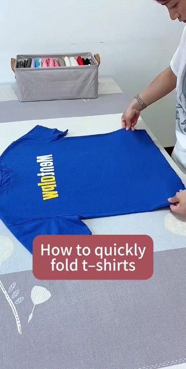 How To Folding | How to fold t-shirts💕#storagehacks #fyp #tshirt #foldingclothes #cleantok | Instagram How To Fold Tshirts, Fold T Shirts, Folding Tips, Daily Life Hacks, Life Hackers, Shirt Folding, How To Fold, Diy Clothes Life Hacks, Folding Clothes