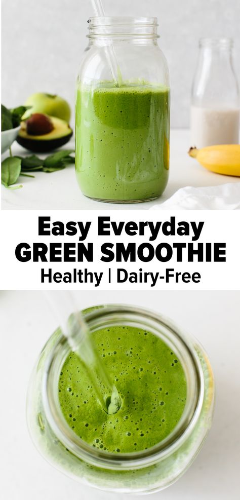 Healthy Morning Smoothies, Green Smoothie Recipes Healthy, Nutrient Dense Smoothie, Smoothies Vegan, Best Green Smoothie, Juice Smoothies Recipes, Easy Green Smoothie, Green Smoothie Recipe, Smoothie Healthy