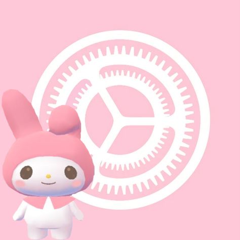 Cute Settings Icon, My Melody Iphone Icons, My Melody Themed App Icons, App Icon My Melody, My Melody App Icons Whatsapp, Sanrio Phone Icons Pink, Settings Icon, Kawaii App, Ios App Iphone