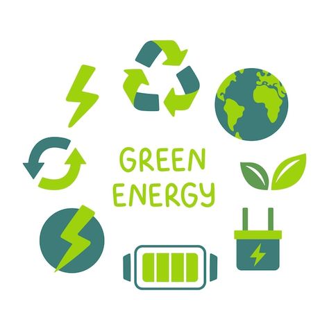 Green energy concept icons. ecology and ... | Premium Vector #Freepik #vector #logo #design #technology #leaf Sustainable Energy Logo, Green Technology Logo, Renewable Energy Logo, Logo Design Technology, Environmental Logo Design, Green Energy Logo, Energy Logo Design, Environment Logo, Energy Logo