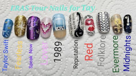 Taylor Swift Debut Album Nails, Taylor Era Nails, Taylor Swift Fearless Nails Inspired, Eras Tour Nail Ideas Fearless, Taylor Swift Debut Inspired Nails, Era Nails Taylor Swift, Taylor Album Nails, Ts Eras Nails, Taylor Swift Nail Ideas Eras