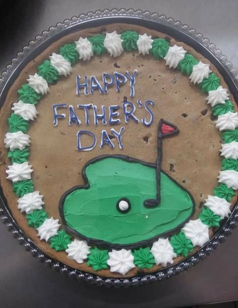 Golf Cookie Cake, Baseball Cakes, Jumbo Cookies, Birthday Cake For Father, Golf Cookies, Dq Cakes, Message Cookies, Big Cookies, Patriotic Cookies