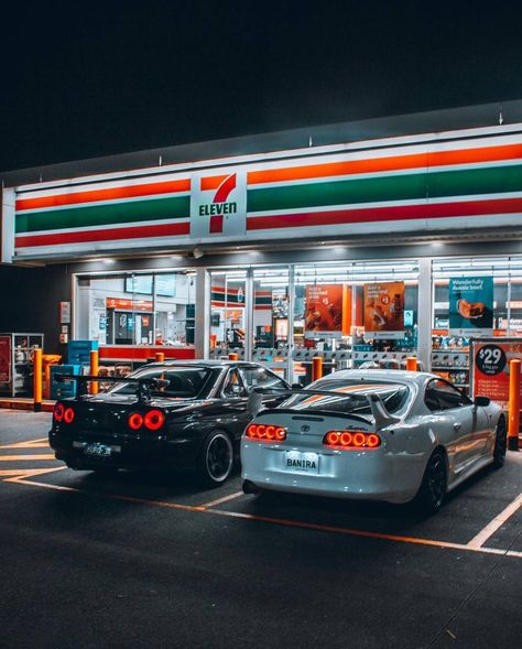 Supra Gtr, Cars Aesthetic, Jdm Wallpaper, Night Drive, Late Night Drives, Nissan Skyline Gtr, Service Station, Pretty Cars, Night Driving