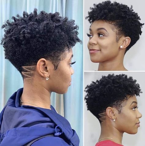 40 Tapered Haircuts on Natural Hair for Women - Black Beauty Bombshells Long Tapered Haircut, Tapered Haircut Natural Hair, Tapered Haircut Black, Short Taper Haircut, Tapered Haircut For Women, Natural Hair Haircuts, Short Natural Haircuts, Short Hair Designs, Organization Makeup