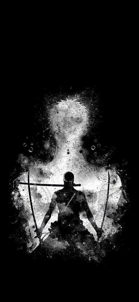 Zoro Black And White, Random Wallpaper, رورونوا زورو, Zoro Roronoa, One Piece Gif, Anime Shirts, Wallpaper Landscape, Iphone Wallpaper Landscape, Heaven Art