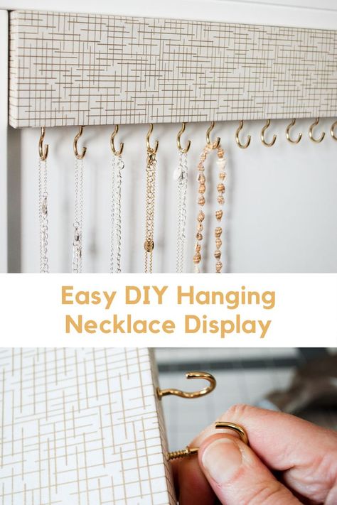 Untangling Necklaces, Diy Jewelry Holder Wall, Necklace Organizer Diy, Diy Jewelry Hanger, Diy Necklace Holder, Jewelry Holder Wall, Diy Jewelry Organizer, Wood Cup, Necklace Hanger