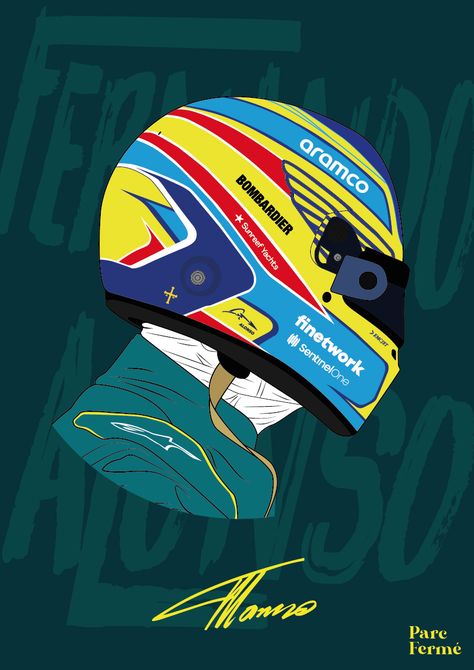 F1 Artwork, F1 Helmet, Helmet Drawing, F1 Art, Formula One, Aston Martin, Glass Painting, The Magicians, Formula 1