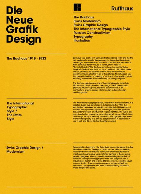 Informational Design Layout, International Typographic Style, Typographie Logo, Typographic Layout, Cv Inspiration, Yellow Poster, Mises En Page Design Graphique, Product Visualization, Logos Retro