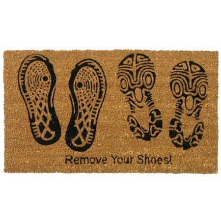 Rubber-cal Remove Your Shoes Decorative Floor Mats, 18 x 30-Inch, Size: Small, XL, Medium, Large, Multi-color Remove Your Shoes, Funny Welcome Mat, Outdoor Door, Welcome Door Mats, Unique Layout, Outdoor Door Mat, Your Shoes, Shoe Print, Welcome Mats