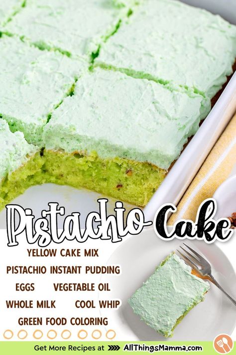 Pistachio Delight, Pistachio Pudding Cake, Pistachio Cake Recipe, Pistachio Dessert, Pistachio Recipes, Pineapple Desserts, Pistachio Pudding, Pistachio Cake, Best Sweets