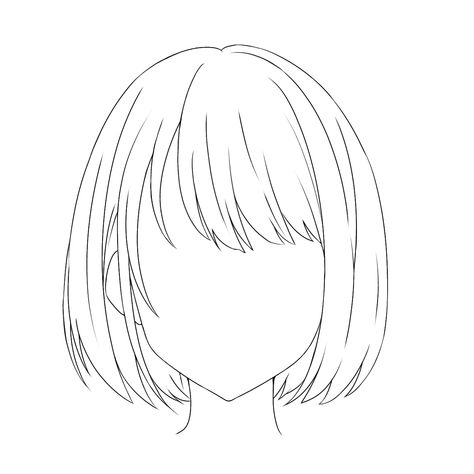 Hairstyles For Short Hair Drawing, How To Draw Hairstyles, Draw Hairstyles, Simple Hairstyles For Short Hair, Fashion Illustration Hair, Short Hair Drawing, Hairstyles Drawing, Pelo Anime, Drawing Hair Tutorial