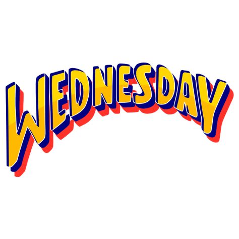 Wednesday Lettering, Wednesday Graphic, Wednesday Sticker, Png Text, Free Stickers, Quotes, Quick Saves