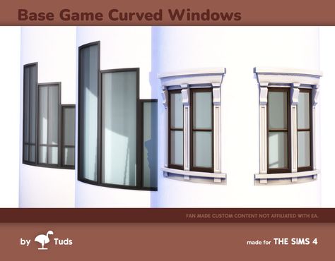 #ts4cc #sims4cc #ts4 #sims4 #cc #bgc Sims Windows, Curved Windows, Sims 4 City Living, Sims 4 Mm Cc, Casas The Sims 4, Sims 4 Mm, Curved Walls, Sims 4 Cc Packs, Sims 4 Cc Furniture