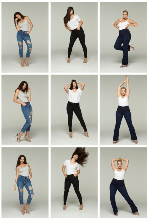 Plus Size Jeans, Stripes, and Sequins - Alexa Webb Dawn Photoshoot, Plus Size Photography, How To Pose For Pictures, Plus Size Posing, Body References, Fashion Model Poses, Model Pose, Photography Posing Guide, Standing Poses