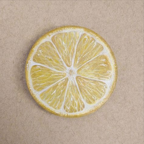 Lemon Colored Pencil Drawing, Lemon Slice Drawing, Lemon Art, Bath Salt, Colored Pencil Drawing, Lemon Slice, Coloured Pencils, Color Pencil Art, Color Pencil