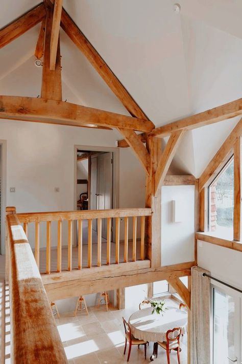 Barn Conversion Interiors, Oak Frame House, Timber Frame House, Barn Interior, Barn Renovation, Casa Country, Cottage Interiors, Barn Conversion, Modern Kitchen Design Luxury