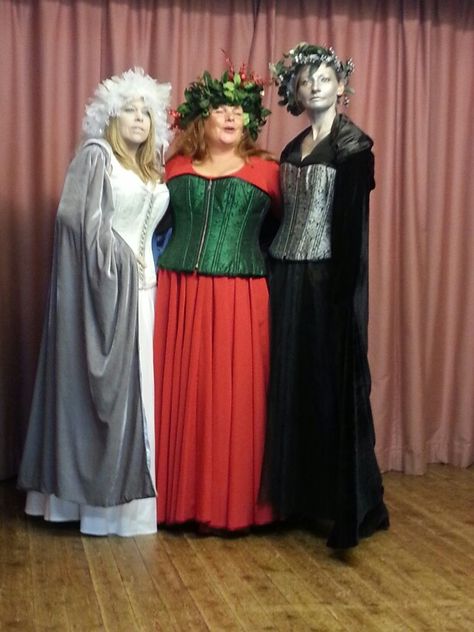 Headdresses for  scrooge 2013. Ghosts of Christmas Past , Present and Future. Christmas Carol Costumes, Christmas Carol Ghost Of Christmas Past, Christmas Carol Ghosts, Dickens Dress, Scrooge A Christmas Carol, Ghosts Of Christmas, Scrooge Christmas, Ghost Of Christmas Present, Charles Dickens Christmas