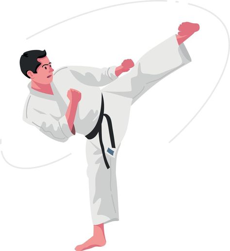 karate sportsman asian fighter. Vector illustration Illustration Advertisement, Environment Design, Karate, Vector Free, Vector Illustration, Clip Art, Design