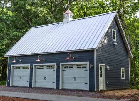 What is the Cost of a 3 Car Garage Detached Garage Cost, Detached Garage Designs, Prefab Garages, Pole Barn Garage, Garage Plans Detached, Farmhouse Garage, Carriage House Garage, Garage Addition, Building A Garage