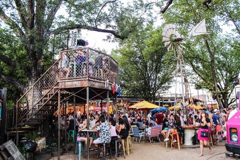 Greenville Restaurants, Yard Bar, Dallas Bars, Dallas Neighborhoods, Texas Truck, Dallas Restaurants, Upstairs Downstairs, Junk Yard, Best Rooftop Bars