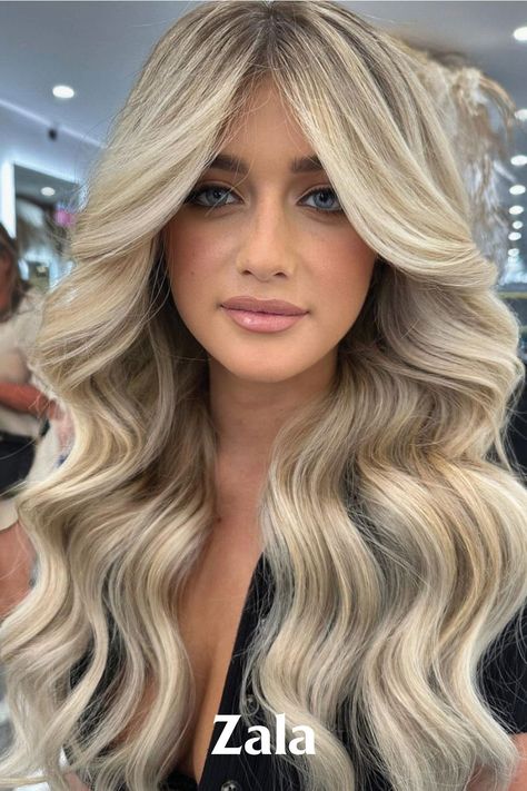 Blonde Soft Curls, Curled Hair With Volume, Curled Extensions, Thermal Curls, Long Soft Curls, Prom Curls, Zala Hair Extensions, Long Blonde Hair Cuts, Carnival Hairstyles