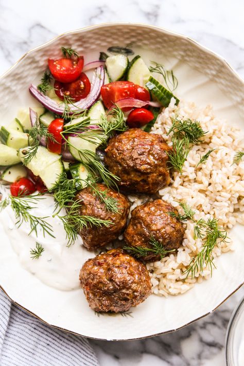 Best New Recipes, Harissa Lamb, Meatball Bowls, The Defined Dish, Defined Dish, Harissa Chicken, Dinner Rotation, Tasty Meatballs, Lamb Meatballs