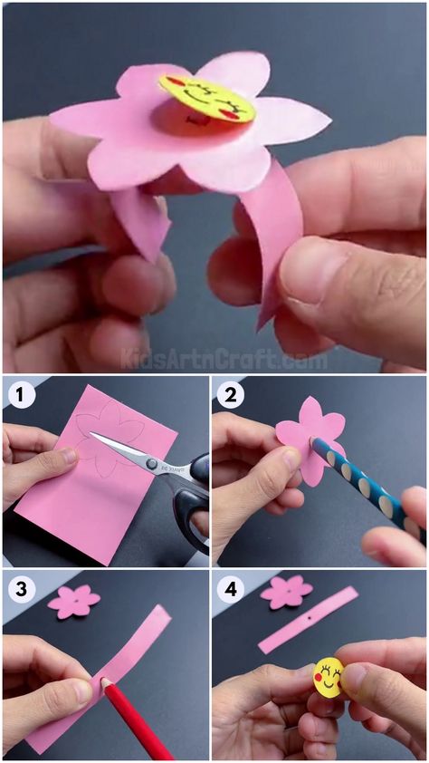 How to Make Paper Flower Ring Easy Tutorial Check more at https://www.kidsartncraft.com/paper-flower-ring-craft-tutorial/ Preschool Arts And Crafts, Flower Paper, Ring Flower, Make Paper, Craft Tutorial, Ring Crafts, Easy Paper Crafts, Preschool Art, Summer Crafts