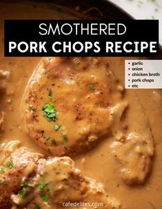 Pork Chops In The Skillet, Smother Pork Chops In Oven, Recipe For Smothered Pork Chops, Easy Baked Pork Chops In Gravy, Easy Boneless Pork Chop Recipes In Oven, Pork Chops In Onion Gravy, 12 Tomatoes Southern Smothered Pork Chops, Best Pork Chop Recipes Skillet, Smothered Pork Tenderloin Recipes