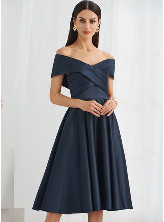 Off The Shoulder Knee Length Dresses, Work Party Dress Knee Length, Cocktail Dress For 50 Year Old Women, Elegant Cocktail Dress Party, Simplified Wardrobe, Formal Wedding Guest Dress Summer, Fancy Cocktail Dress, Cocktail Dress Classy Evening, Miranda Dress