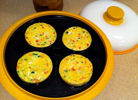 I have a frittata recipe that typically takes 35 minutes in the oven. I used the same ingredients and made Mini Frittatas in the Rangemate. They came out perfectly and only took 12 minutes. Plus, I can freeze the the little individual frittatas and they’re perfect to pull out for breakfast in a hurr... Range Mate Recipes, Rangemate Recipes, Mate Recipes, Convection Oven Recipes, Mini Frittatas, Multi Cooker Recipes, Chef Grill, Microwave Cooker, Microwave Dishes