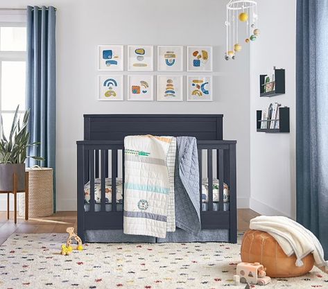 Planet Wool Hanging Mobile | Pottery Barn Kids Ceiling Mobile, Navy Blue Nursery, Pom Pom Mobile, Frame Placement, Home Decor Ideas Bedroom, Blue Nursery Boy, Navy Nursery, Linen Blackout Curtains, Decor Ideas Bedroom