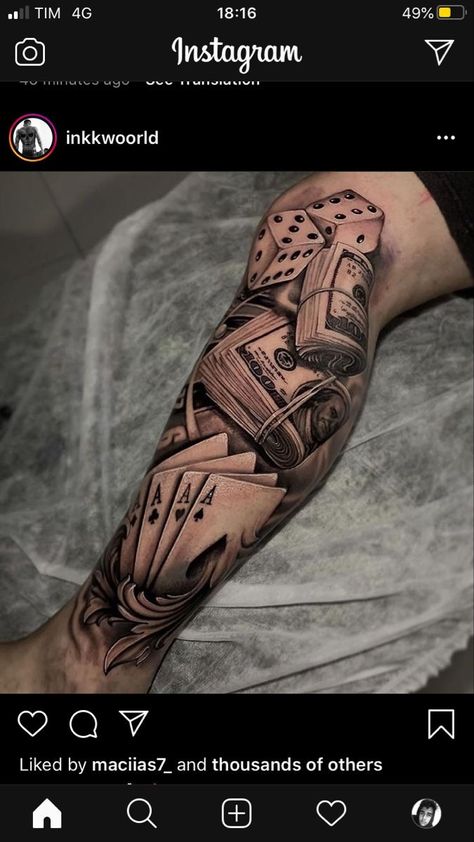 Half Leg Tattoo Men Sleeve, Fierce Tattoo, Chicanas Tattoo, Cool Half Sleeve Tattoos, Forearm Band Tattoos, Gangsta Tattoos, Money Tattoo, Chicano Style Tattoo, Forearm Sleeve