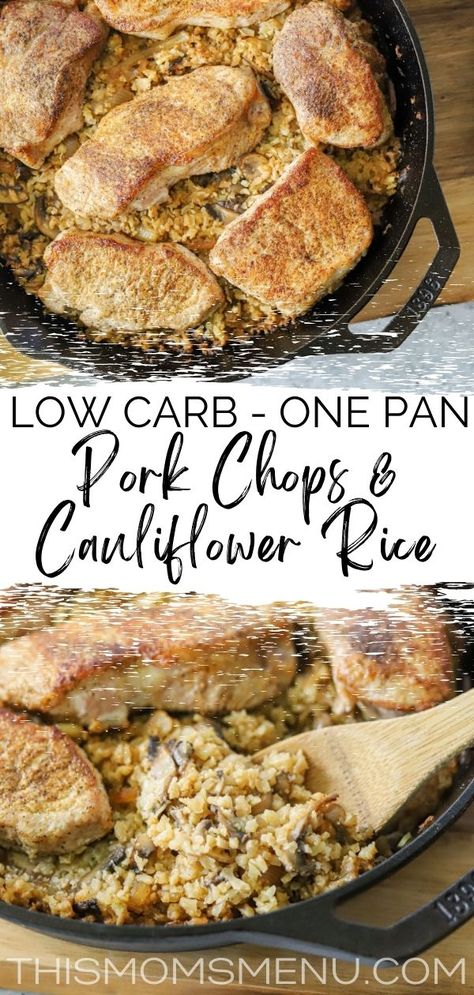 Low Carb Meals Pork Chops, No Carb Pork Chop Dinner, Optivia Pork Chop Recipes, Healthy Pork Chop Meals Easy Dinners, Healthy Pork Chops And Rice, Keto Pork Chop Casserole Recipes, High Protein Low Carb Pork Chop Recipes, Keto Recipes With Pork Chops, Easy Low Carb Pork Chop Recipes