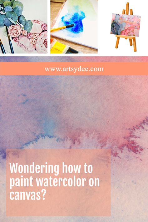 In this blog post, I’ll discuss the pros and cons of using watercolor on canvas and provide some tips for how to make the most of this paint setup. So, whether you’re a beginner or an experienced artist, read on to learn more about painting with watercolors on canvas :) Watercolour On Canvas How To, How To Use Watercolor Paint On Canvas, How To Watercolor On Canvas, How To Prep A Canvas, Watercolor On Fabric, How To Protect Watercolor Painting, Watercolour Supplies For Beginners, How To Use Watercolor Paint In Tubes, Art Materials Organization