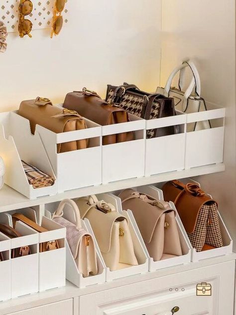 Closet Storage Systems, Best Closet Organization, Handbag Organizer, Wardrobe Organisation, Handbag Storage, Closet Accessories, غرفة ملابس, Handbag Organization, Home Organisation