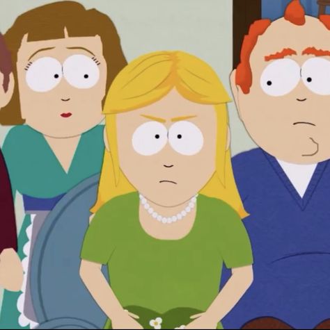 Female Craig Tucker, Laura Tucker South Park, South Park Moms, South Park Parents, Marjorine Stotch South Park Fanart, Nun Tweek Tweak, Tweek Tweak Cheerleader, Female Cartoon Characters, Female Cartoon